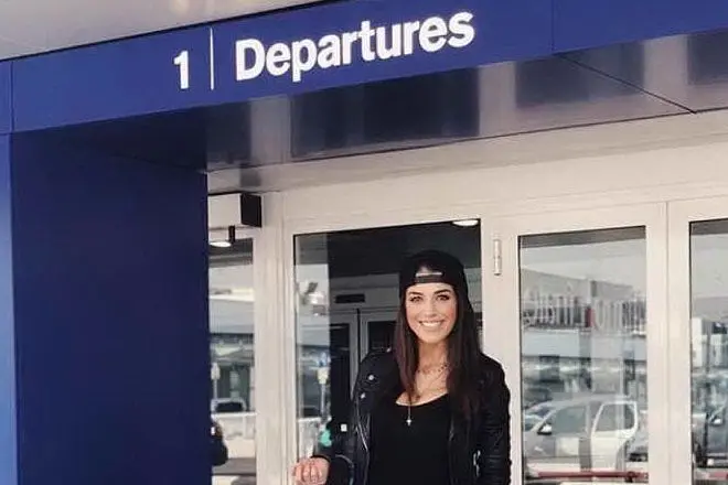 Eleonora Boi all'aeroporto di Linate (foto Instagram)
