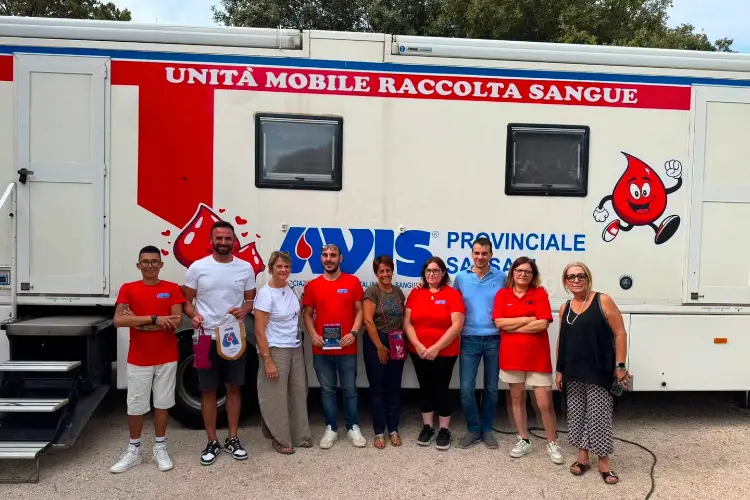 La raccolta sangue a Sennori (foto concessa)