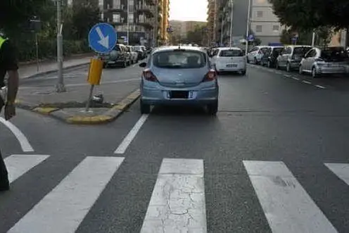 L'attraversamento in via dei Giudicati a Cagliari, dove ha perso la vita un anziano