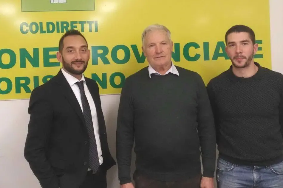Al centro il presidente Masala con Emanuele Spanò e Giovanni Murru