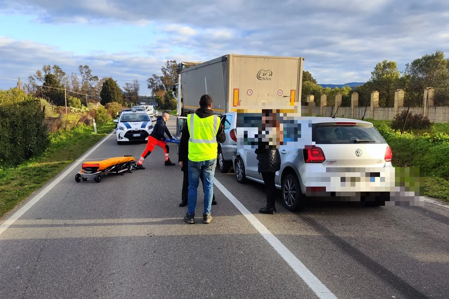 L'incidente sulla statale 387