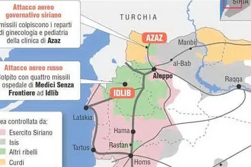 La mappa degli attacchi di ieri