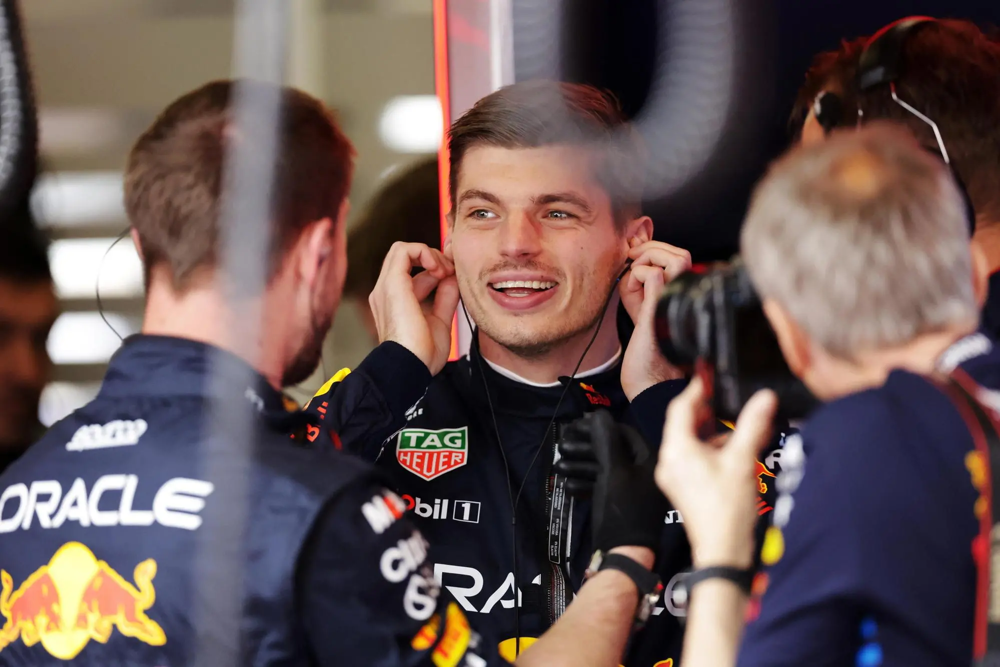 epa11291126 Red Bull Racing driver Max Verstappen of the Netherlands reacts as he prepares ahead of the Formula One Chinese Grand Prix, in Shanghai, China, 21 April 2024. The 2024 Formula 1 Chinese Grand Prix is held at the Shanghai International Circuit racetrack on 21 April after a five-year hiatus. EPA/ALEX PLAVEVSKI