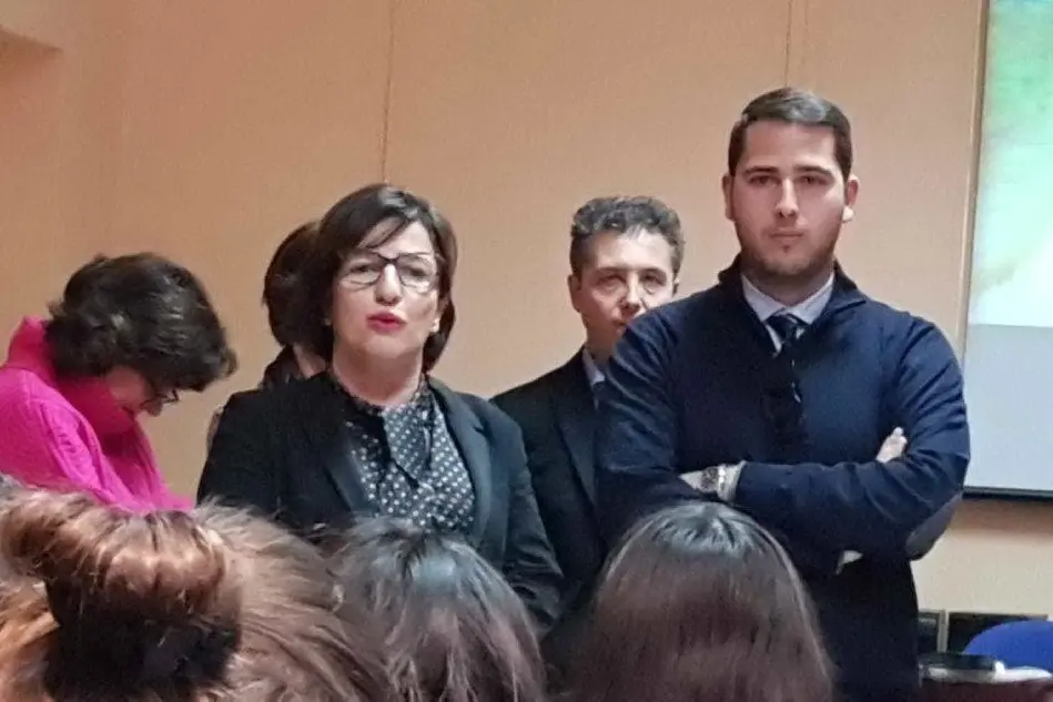 sindaco Mauro Usai con l’assessore Angela Scarpa (Foto C.Simbula)