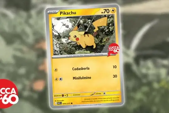 Lucca Comics, arriva una speciale carta Pokémon di PIkachu