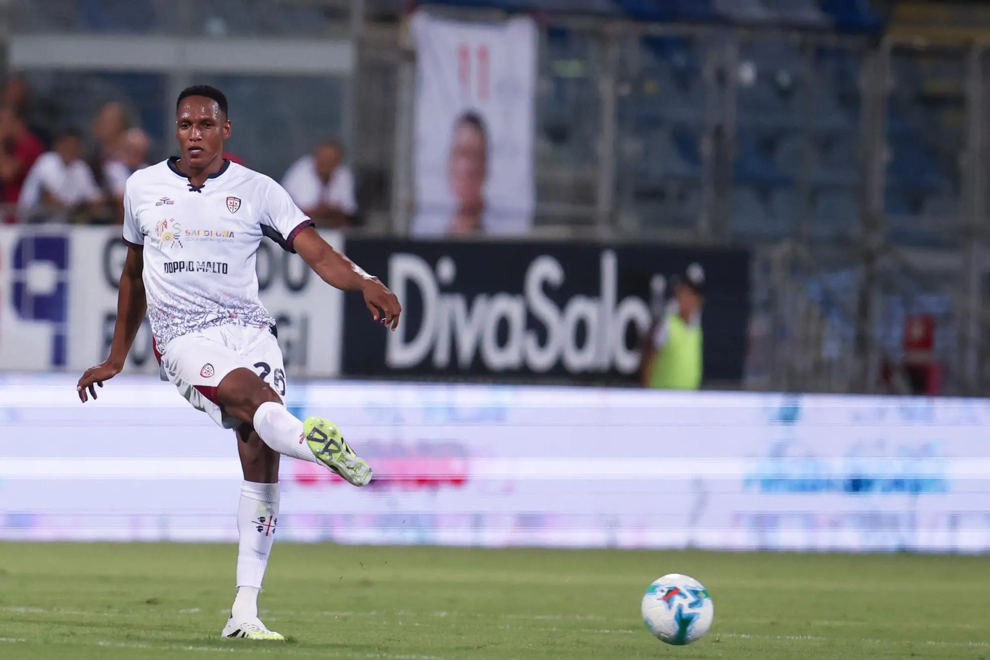 Yerry Mina, al rientro in Pisa-Cagliari (foto Fabio Murru)