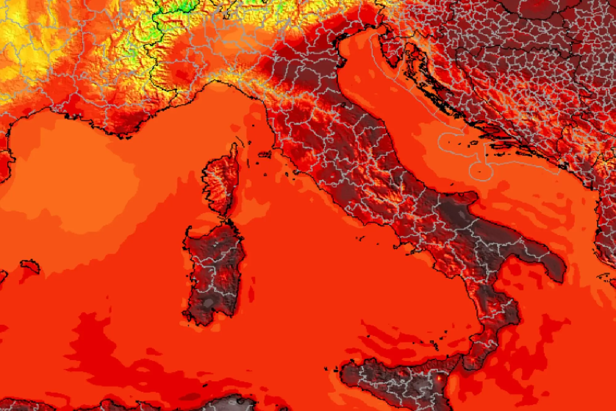 Una botta di calore sulla Sardegna