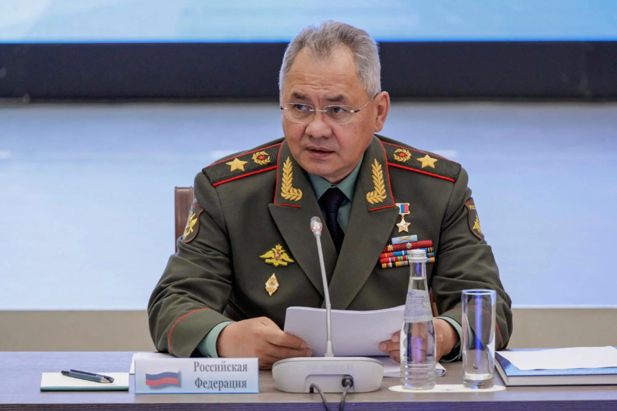 Il ministro della Difesa russo Shoigu (Ansa-Epa)