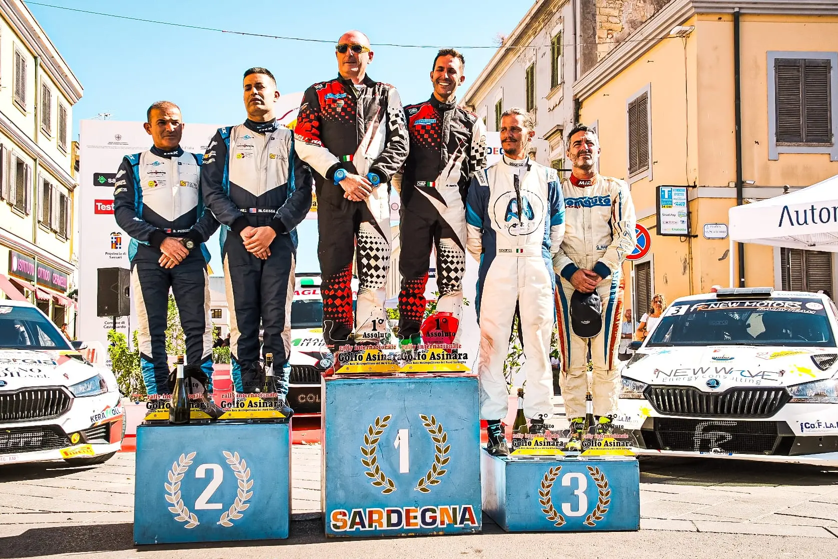 Il podio (Foto dell'Aci Sassari)