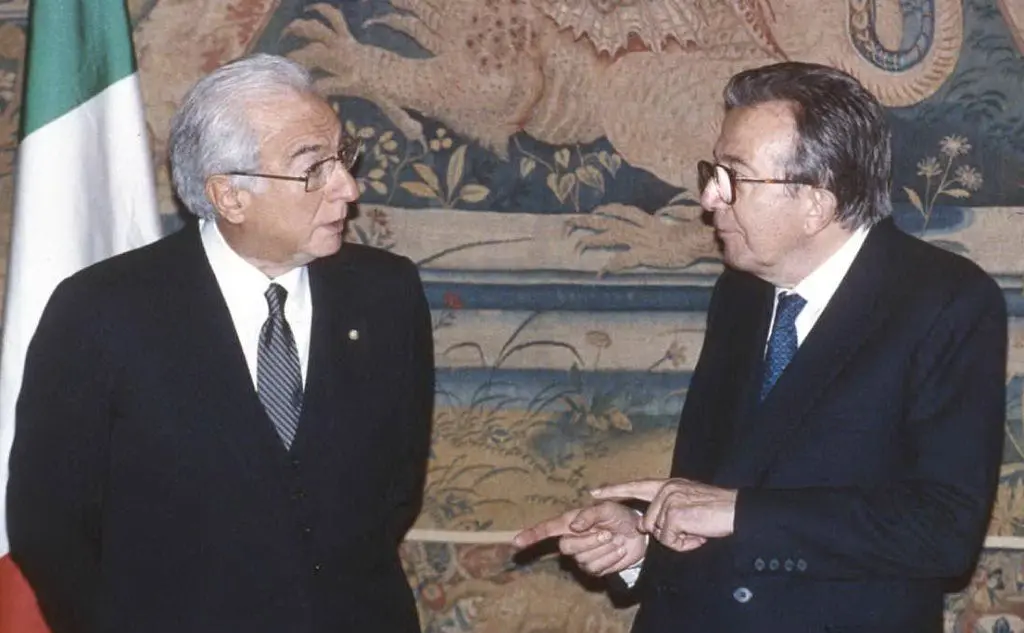 Con Giulio Andreotti, altro personaggio simbolo della Prima repubblica