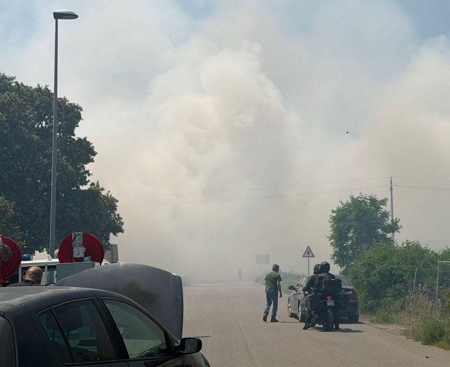 Paura per il primo rogo di stagione vicino alle case