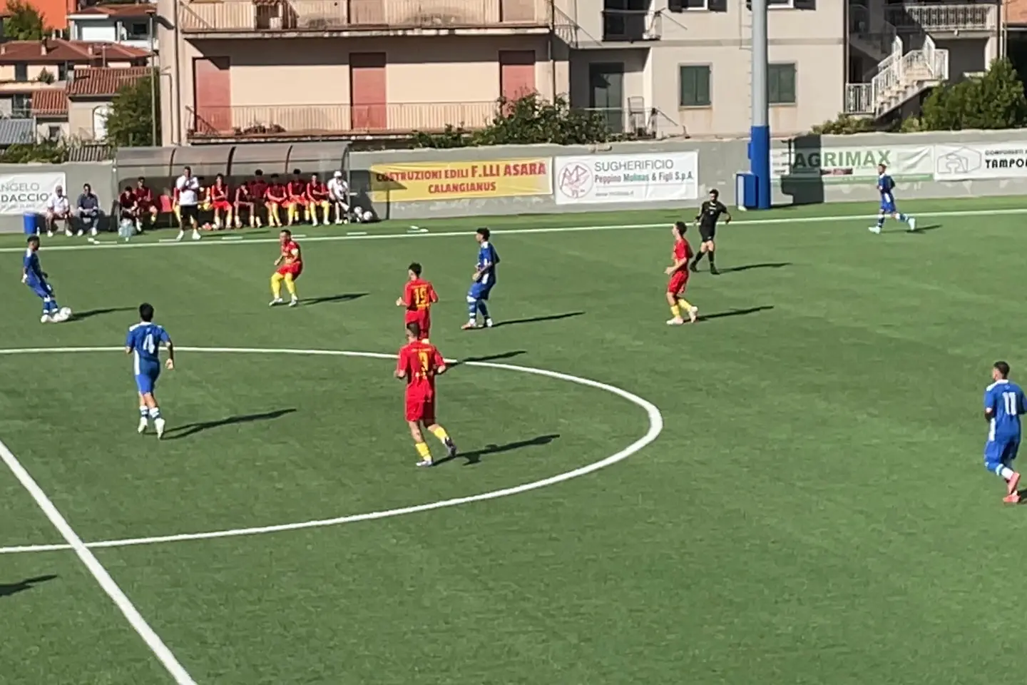 Una fase del derby di Coppa Italia fra Calangianus e Tempio (foto G. Pischedda)