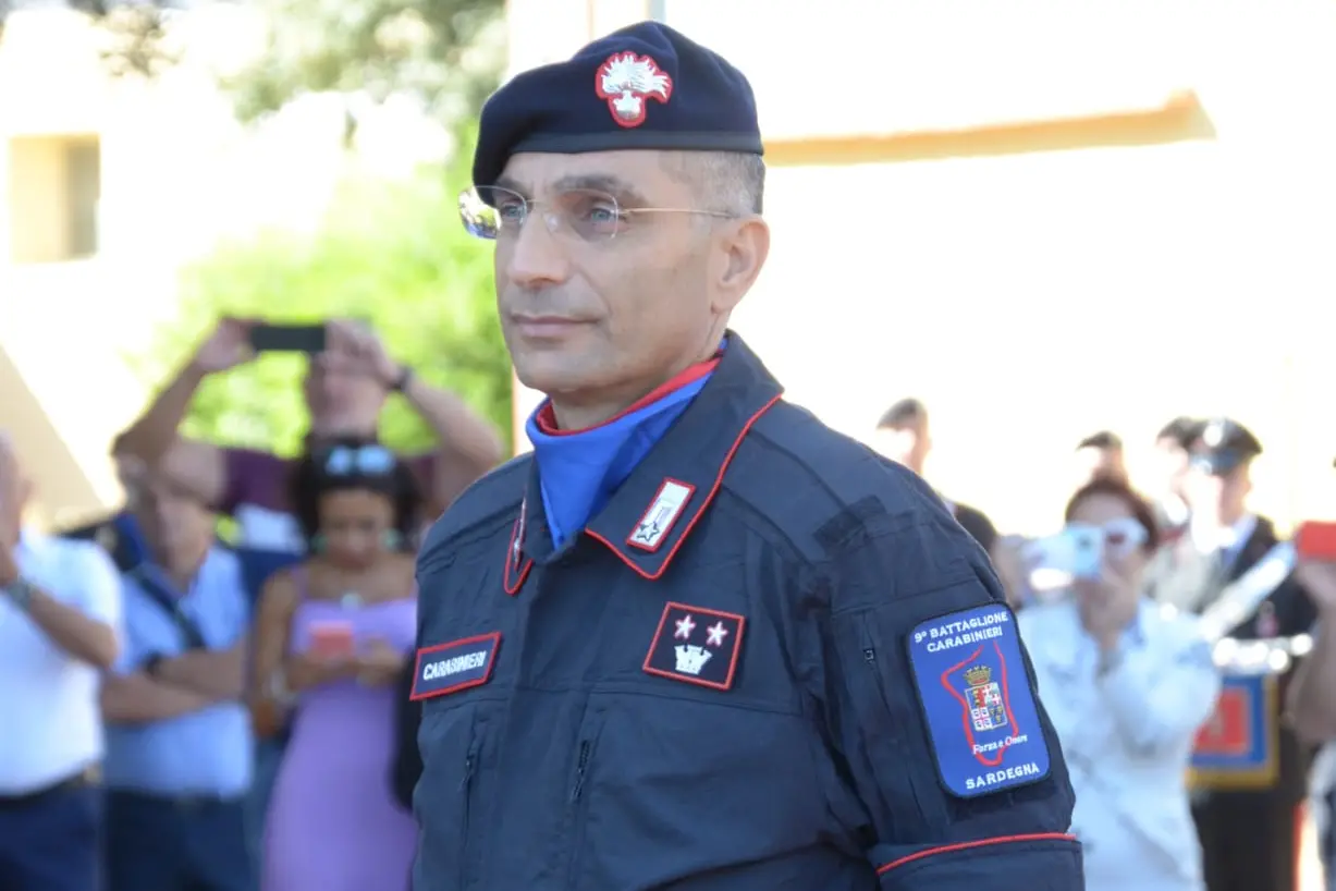 Il tenente colonnello Musumeci (foto Serreli)