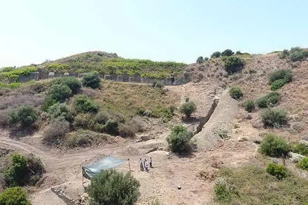 L'immagine della zona postata dagli archeologi