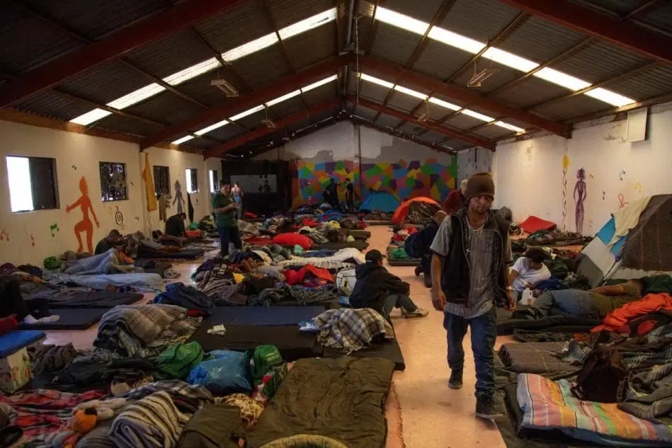 Migranti sudamericani a Tijuana (Ansa)