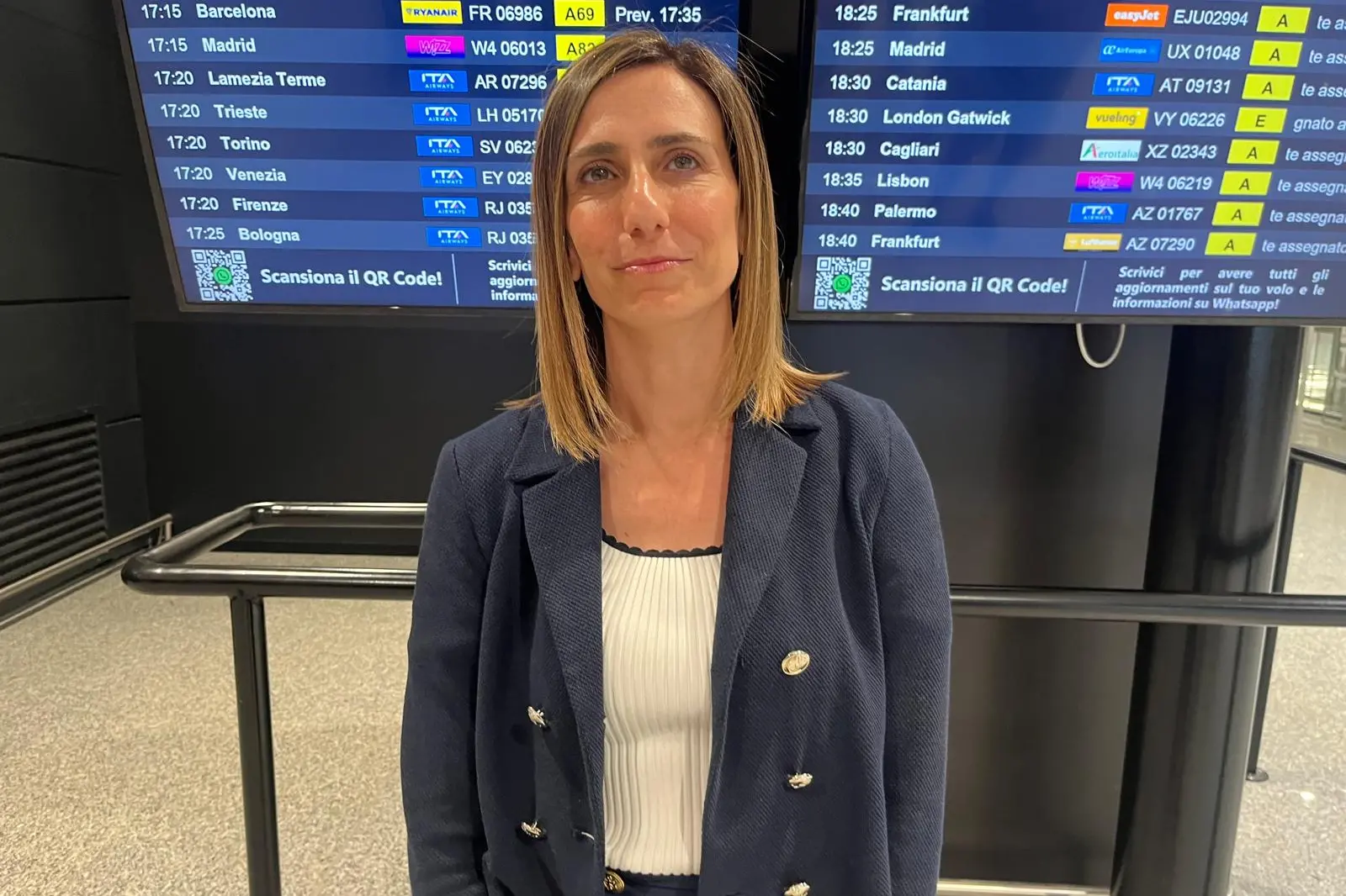 L'assessora regionale ai Trasporti Barbara Manca