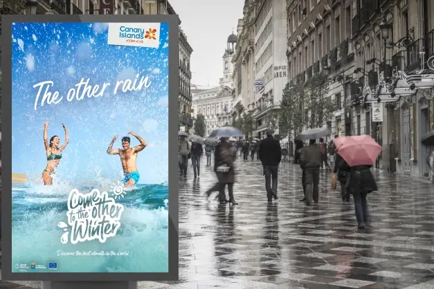 One of the images from the marketing campaign &quot;The other winter&quot; (Source Turismo de Islas Canarias)
