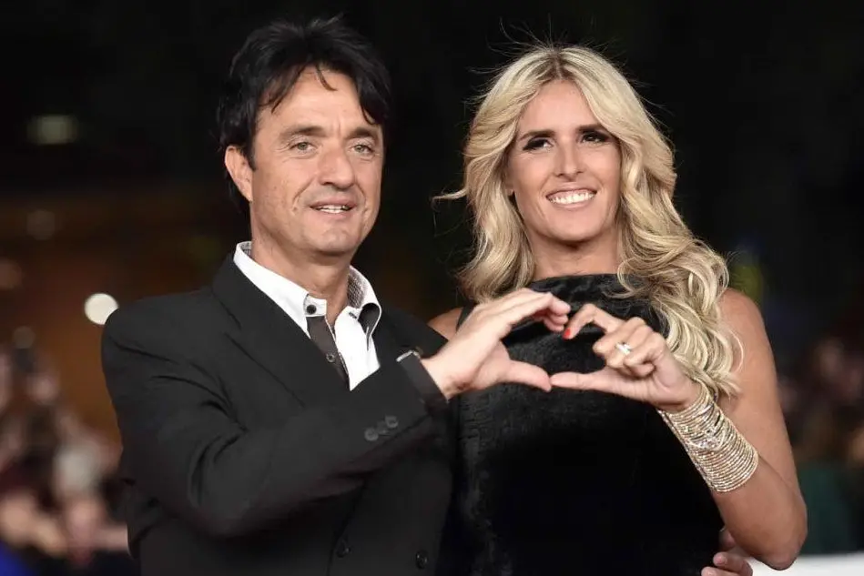 Giulio Base e Tiziana Rocca (Ansa)
