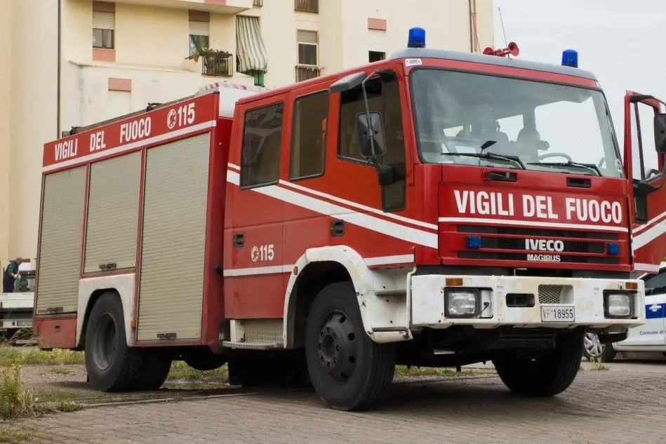 Vigili del fuoco (Archivio L'Unione Sarda - Murru)