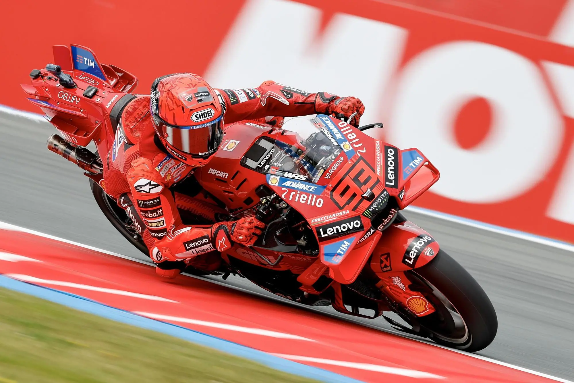 Marc Márquez sul circuito di Assen (foto Ansa)