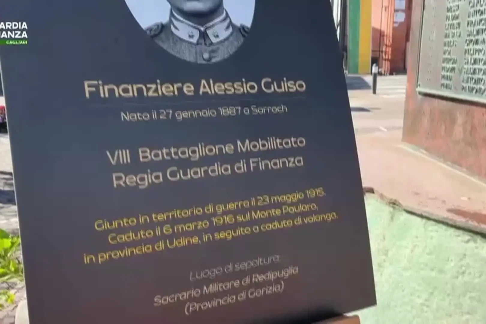 Sarroch, cerimonia in memoria dei finanzieri del paese scomparsi durante la prima guerra mondiale
