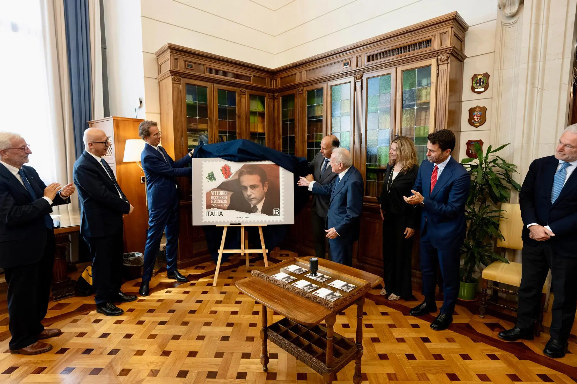 La cerimonia per il cinquantesimo anniversario dell'assassinio del giudice Vittorio Occorsio, nell'Aula Magna della Corte Suprema di Cassazione Foto Ansa