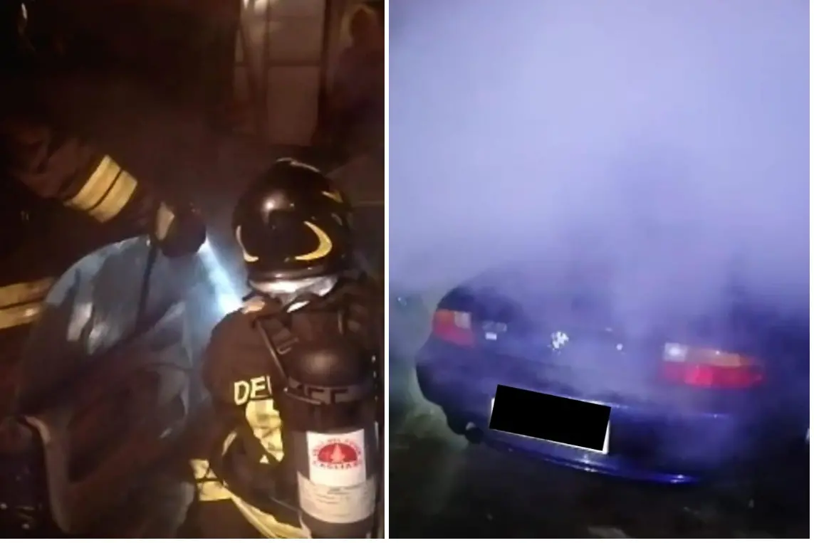 Le operazioni di spegnimento (foto Vigili del fuoco)