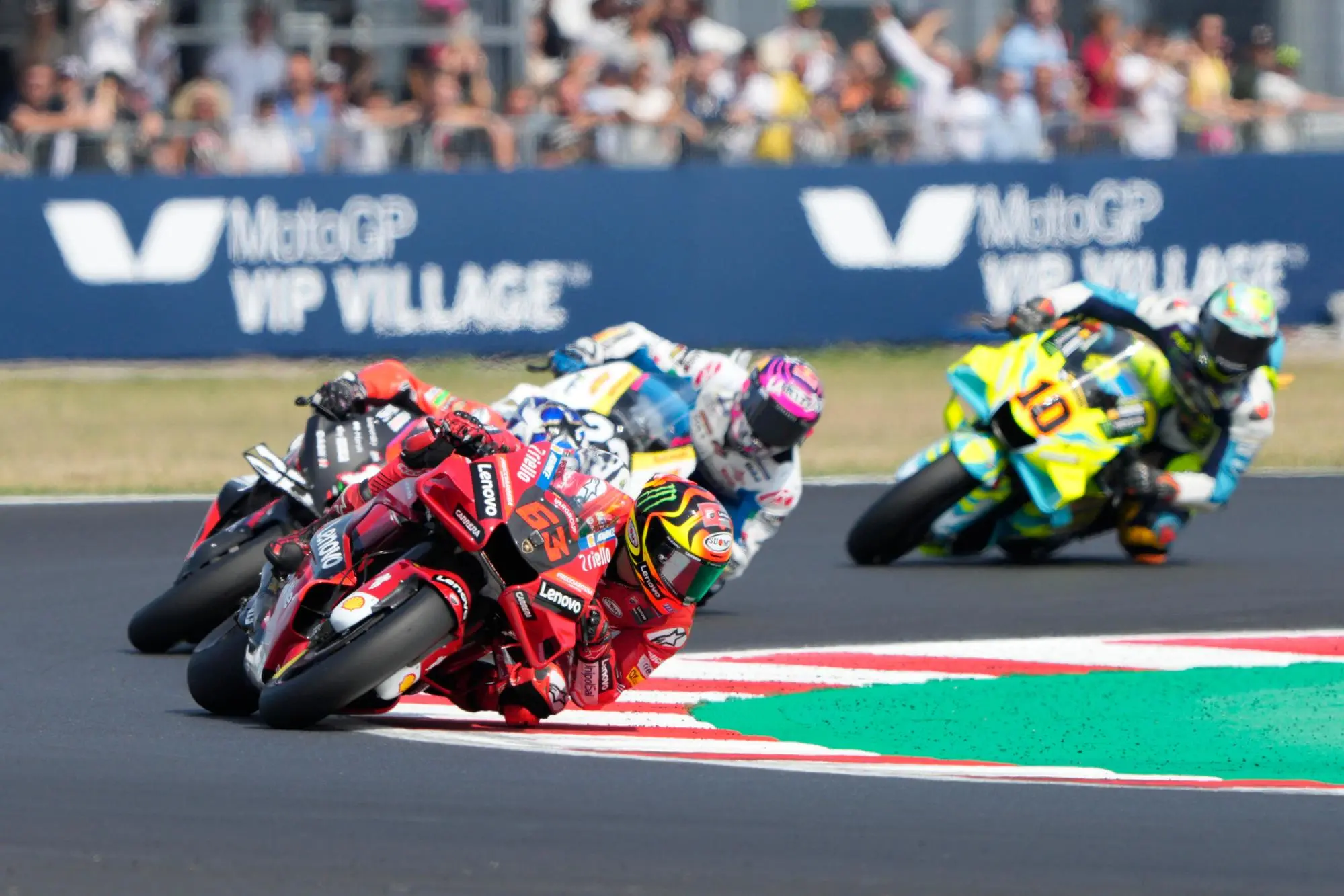 Francesco Bagnaia of Italy and Ducati Lenovo Team during Moto 3 race of the MotoGP Of San Marino at Marco Simoncelli Circuit on September 4 2022 in Misano Adriatico, Italy. ANSA/DANILO DI GIOVANNI
