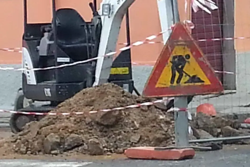 Un cantiere di Abbanoa (archivio U. S.)