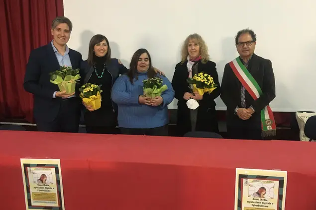 L'incontro con gli studenti del liceo (foto Pittau)