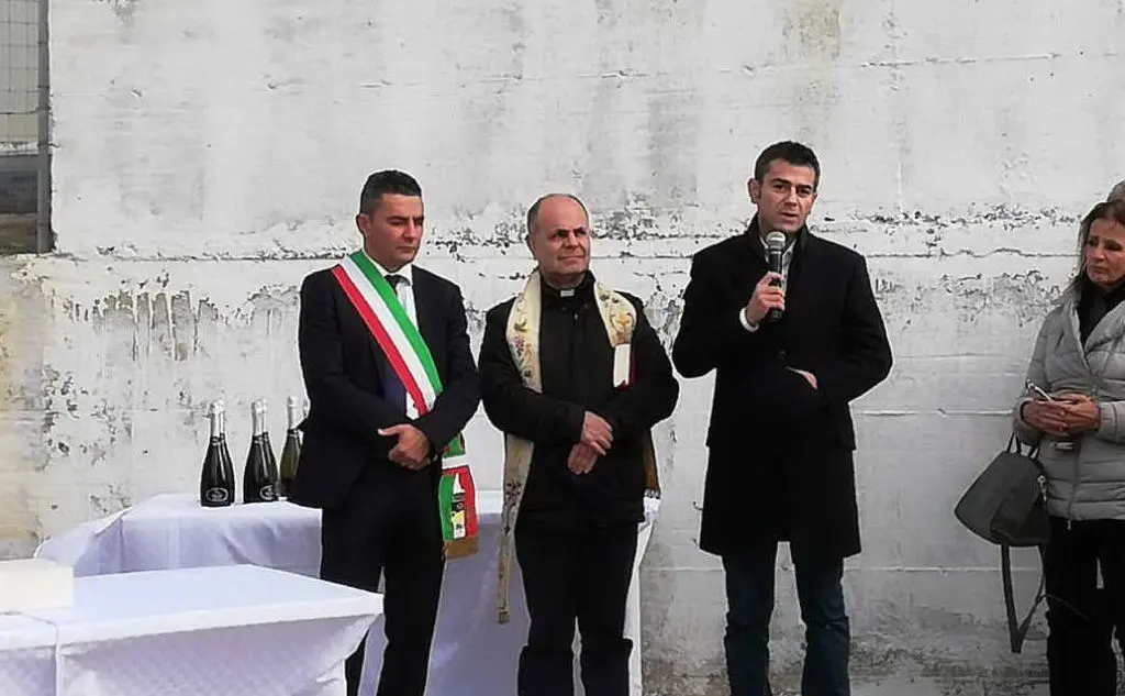 All'inaugurazione il sindaco di Settimo Gigi Puddu e Massimo Zedda