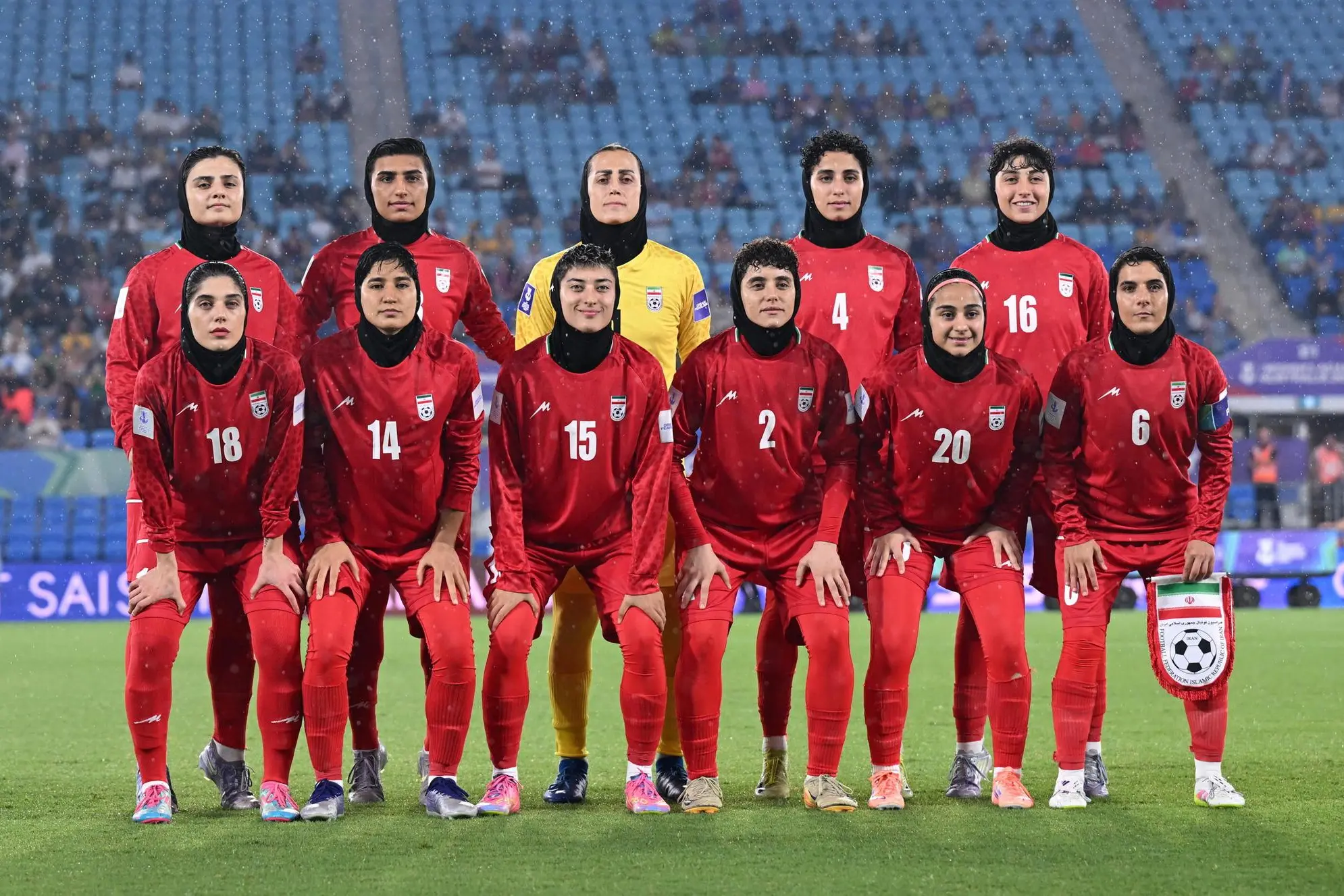 La Nazionale femminile iraniana (Ansa-Epa)