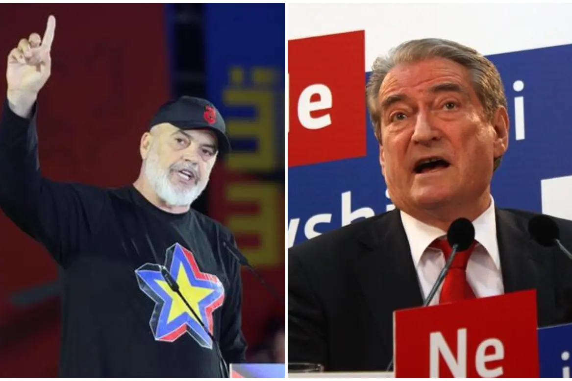 Edi Rama e Sali Berisha (foto Ansa)