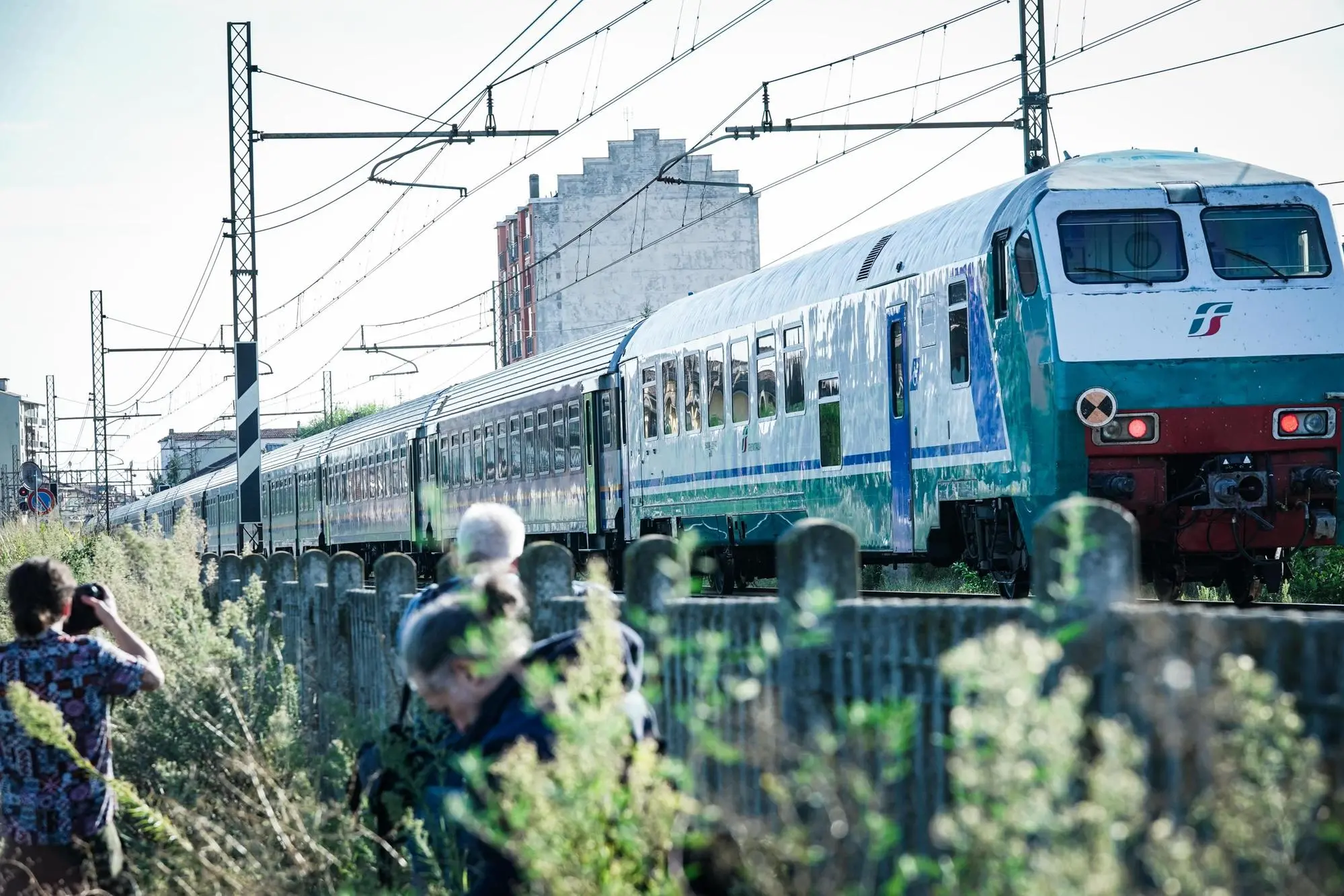 The train that overwhelmed the 5 workers stopped at the Brandizzo station in Turin, Italy, 31 August  2023. Five of the workers were killed in the incident, and two were injured. ANSA/TINO ROMANO