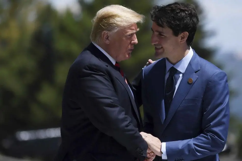Donald Trump e Justin Trudeau (Ansa)