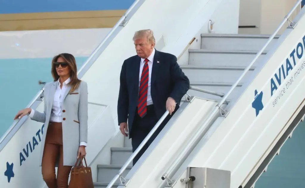 L'arrivo della coppia presidenziale americana