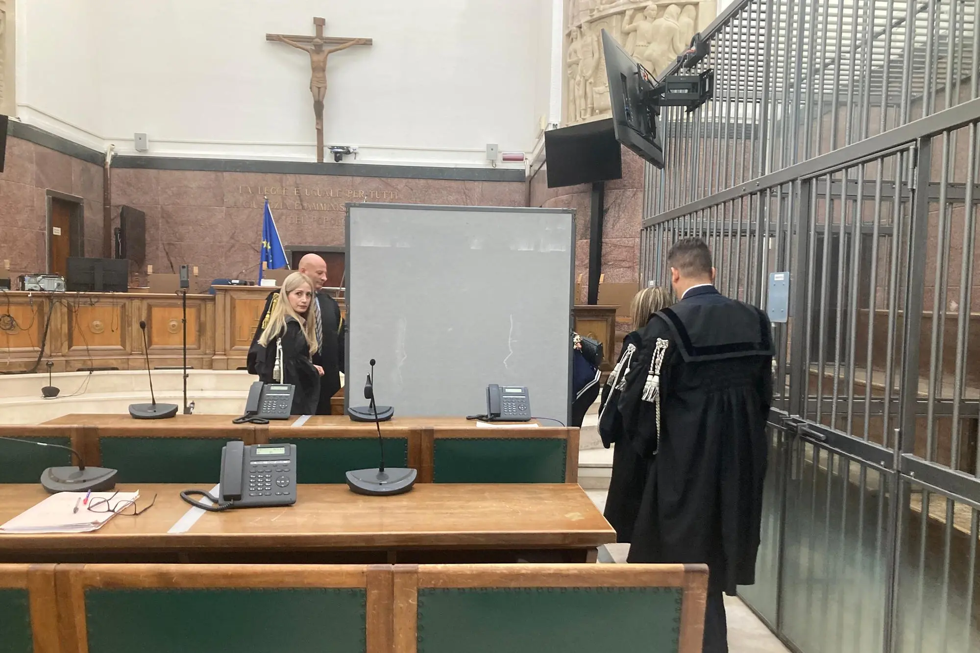 L’udienza in Corte d’Assise a Sassari (foto Pala)
