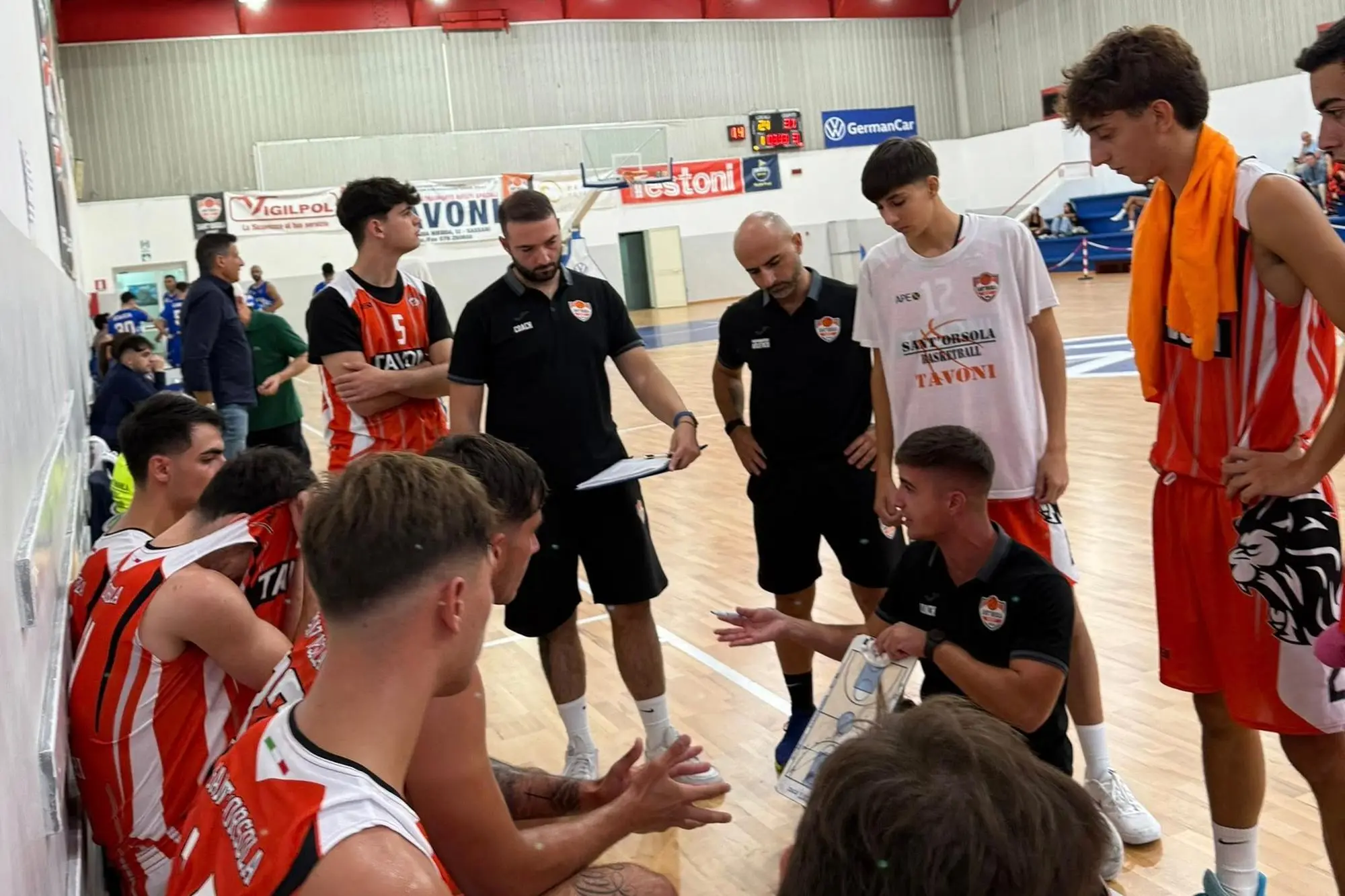 Timeout di coach Ruiu, tecnico del Sant'Orsola (foto Sant'Orsola)