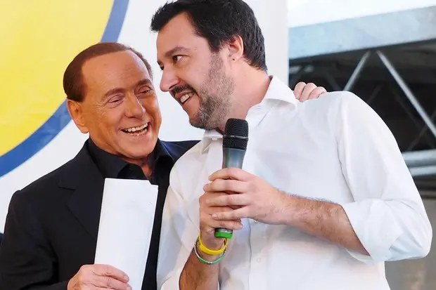 Silvio Berlusconi e Matteo Salvini (Ansa)