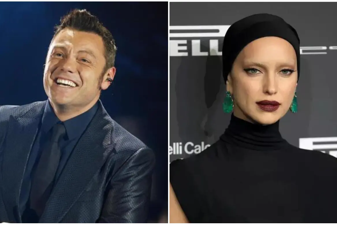 Tiziano Ferro (Ansa - Riccardo Antimiani) e Irina Shayk (Ansa)