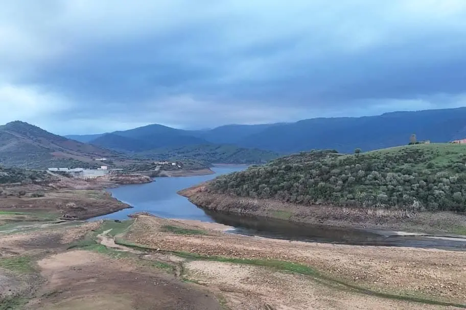 L’invaso di Maccheronis, a monte di Torpè, dopo le ultime piogge (Unione Sarda)