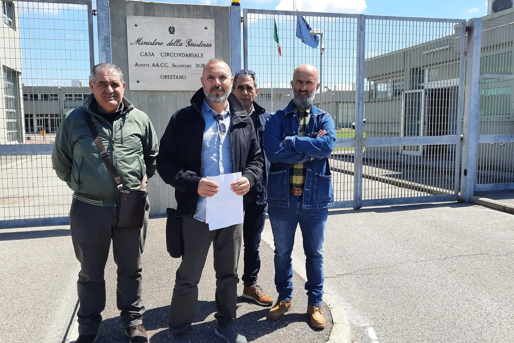 La delegazione della Uil al termine della visita in carcere