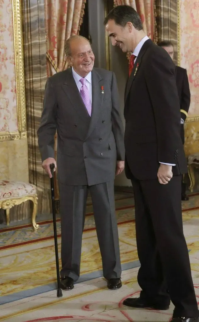 Felipe col padre, Juan Carlos