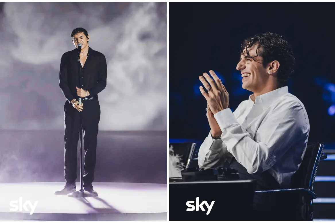 eroCaddeo e Achille Lauro a X Factor (foto concessa da Sky)