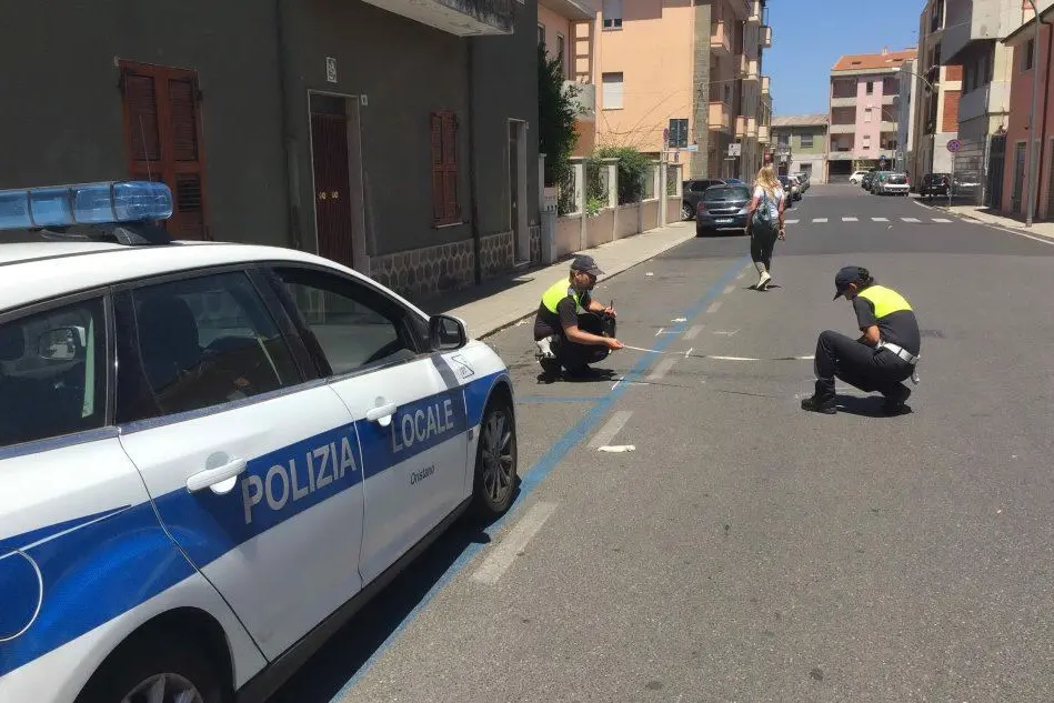 I rilievi della polizia municipale