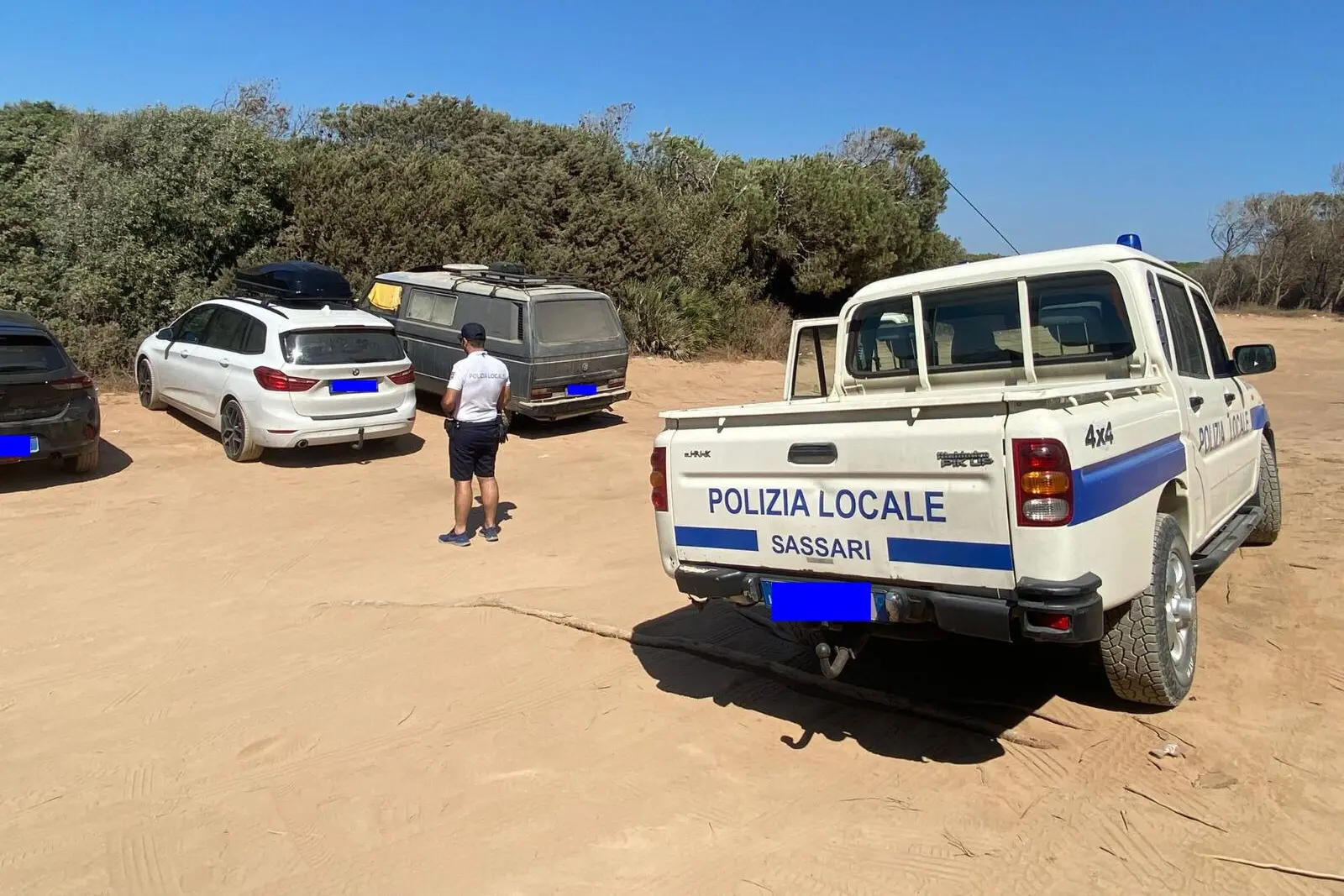 La polizia locale di Sassari in servizio nel litorale