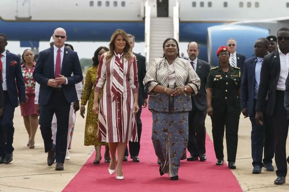 Melania viaggia da sola: la first lady Usa visita l'Africa (Ansa)