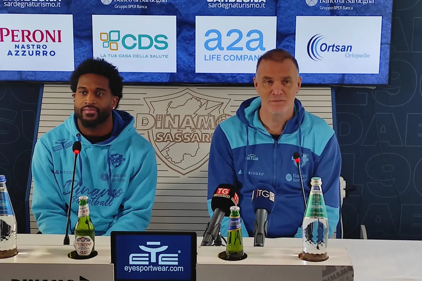 L'ala Marshall e il coach Mrsic (foto G. Marras)