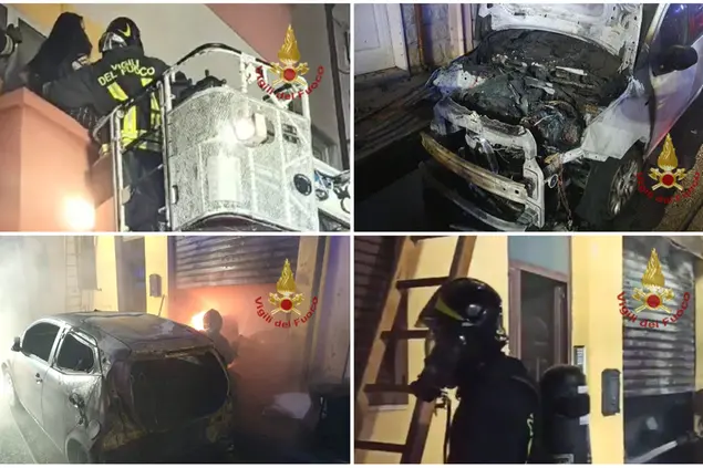 L'intervento a Quartu (foto vigili del fuoco)