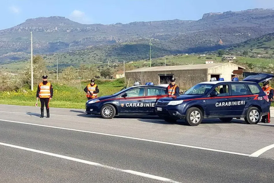 Posto di blocco dei carabinieri